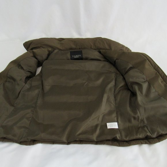 TALBOTS Women's Size XS, Brown, Polyester, Duck Down Filled Puffer Vest - Picture 5 of 6